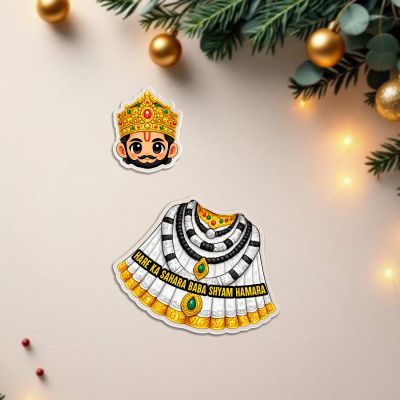 Khatu Shyam Bobblehead Battery Powered with Moving Head Feature Home Temple, Office Desk Spiritual God Idol Vaastu Pooja Decor Gift for Devotees